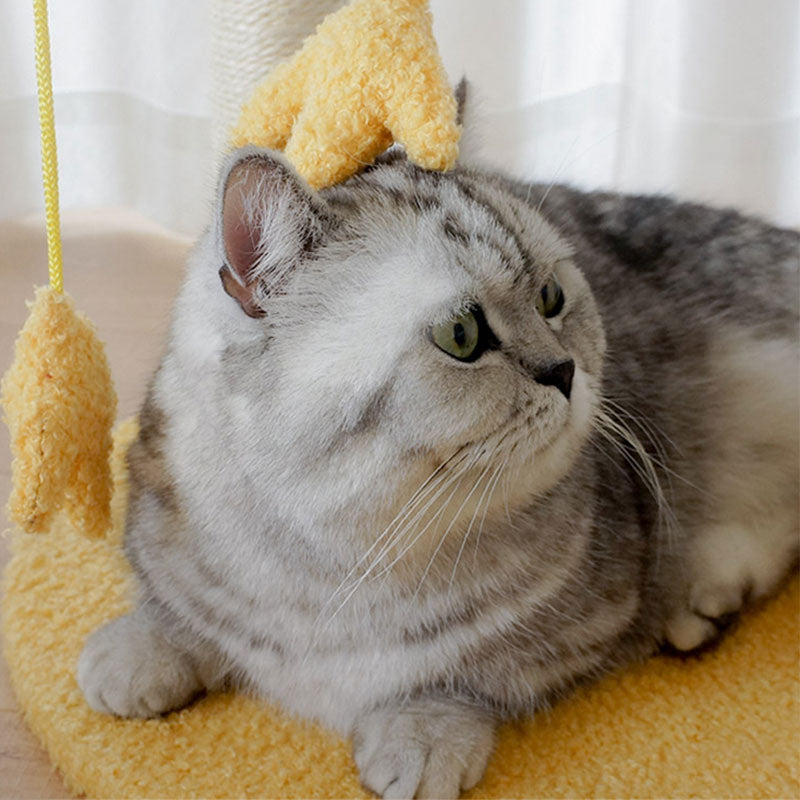 Tolea Plush Two-Tier Cat Tree – Cute Chick Design