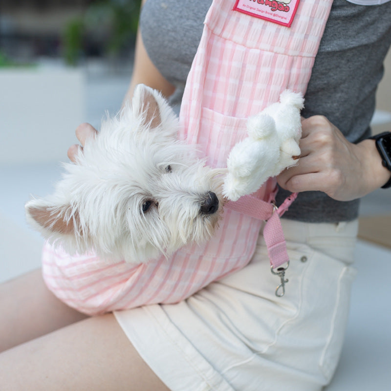 Macaron Cross-Body Pet Carrier Sling | Breathable 3D Fabric for Cats & Small Dogs (Up to 5KG)