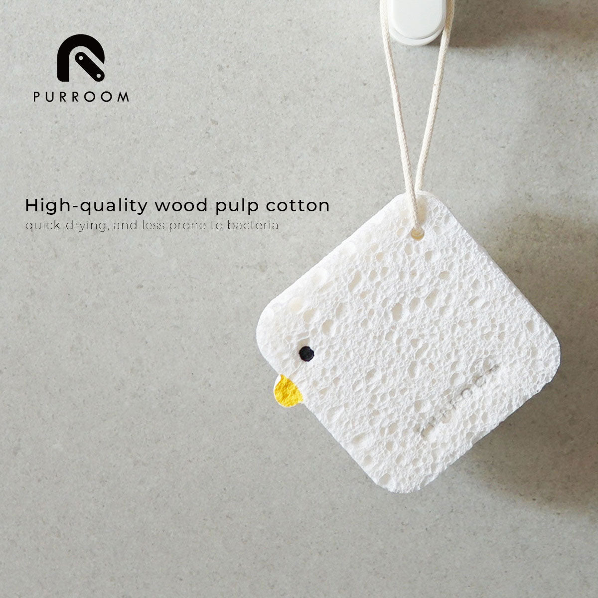 Cute Chicken Wood Pulp Sponge | Fast-Drying & Antibacterial Kitchen/Pet Scrubber