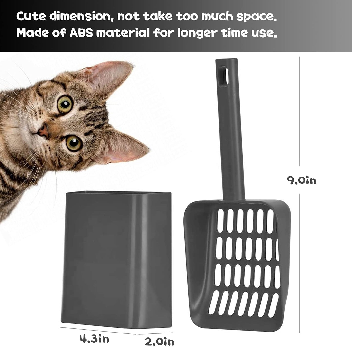 Stylish Cat Litter Scoop Set with Holder | Modern, Frosted ABS Plastic | Bestseller