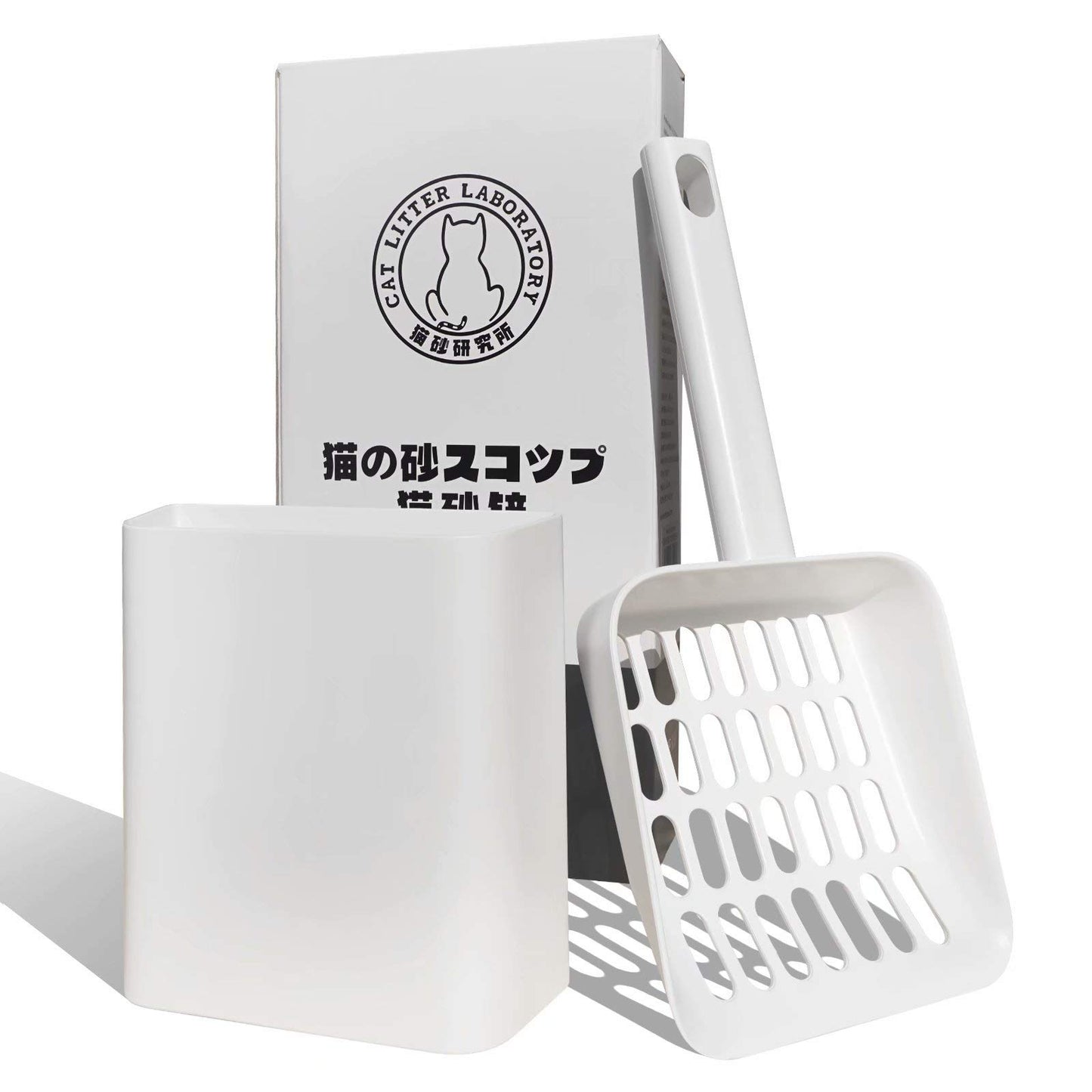 Stylish Cat Litter Scoop Set with Holder | Modern, Frosted ABS Plastic | Bestseller