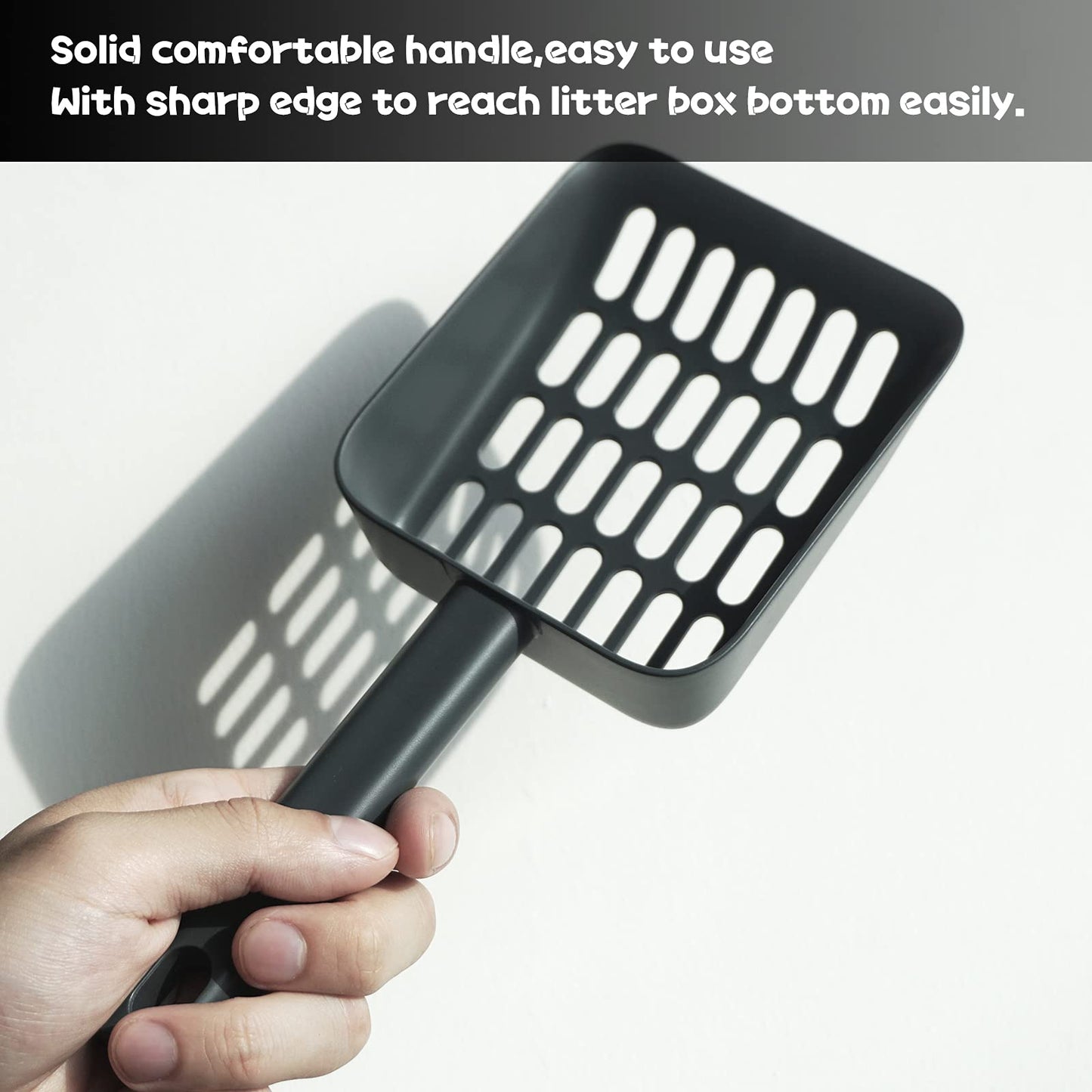 Stylish Cat Litter Scoop Set with Holder | Modern, Frosted ABS Plastic | Bestseller