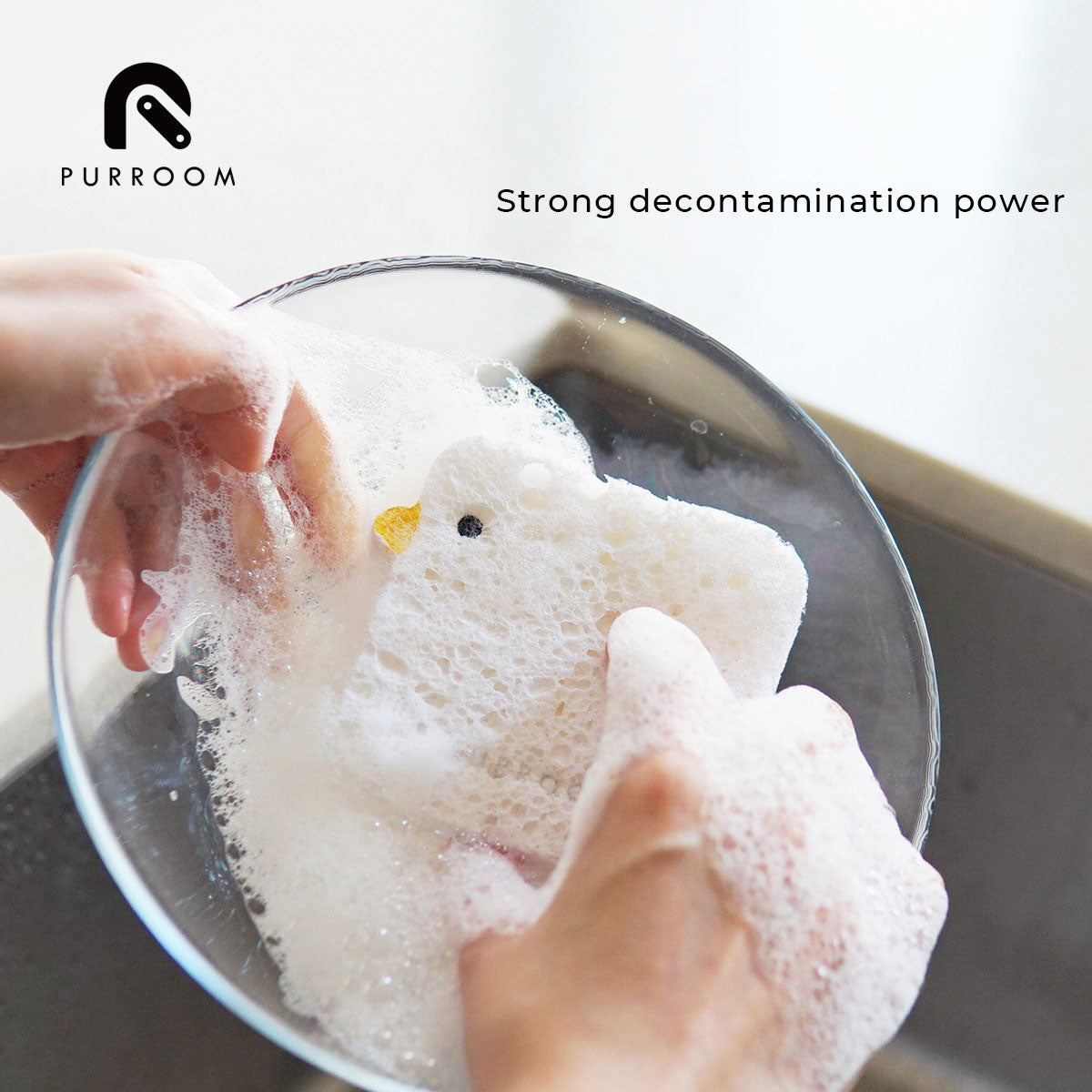 Cute Chicken Wood Pulp Sponge | Fast-Drying & Antibacterial Kitchen/Pet Scrubber