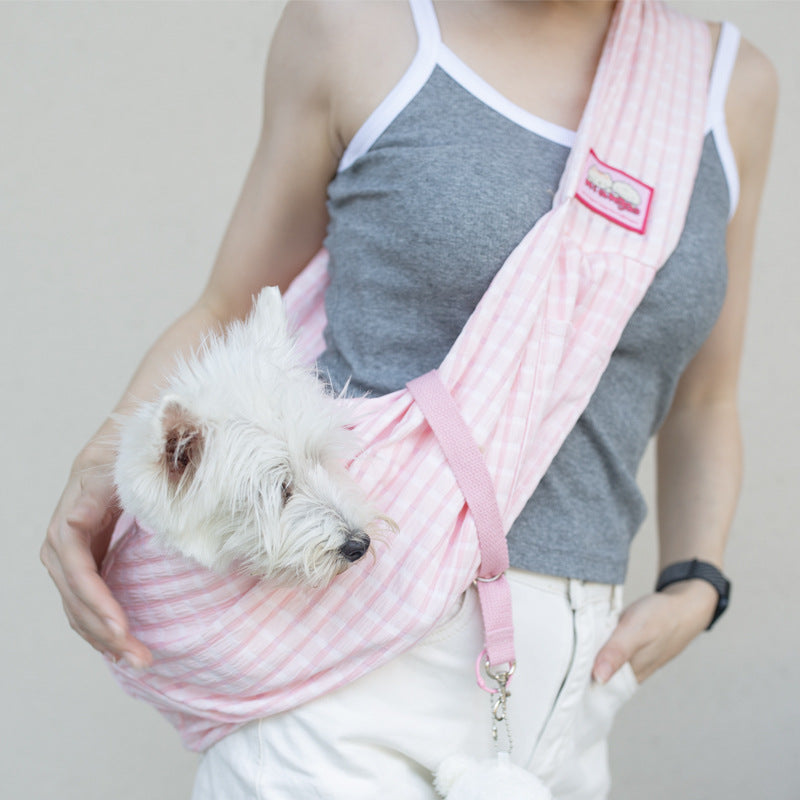 Macaron Cross-Body Pet Carrier Sling | Breathable 3D Fabric for Cats & Small Dogs (Up to 5KG)