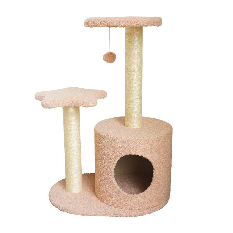 Tolea Dreamy Pink Star & Moon Cat Tree | Multi-Level Tower with Soft Condo & Sisal Scratcher