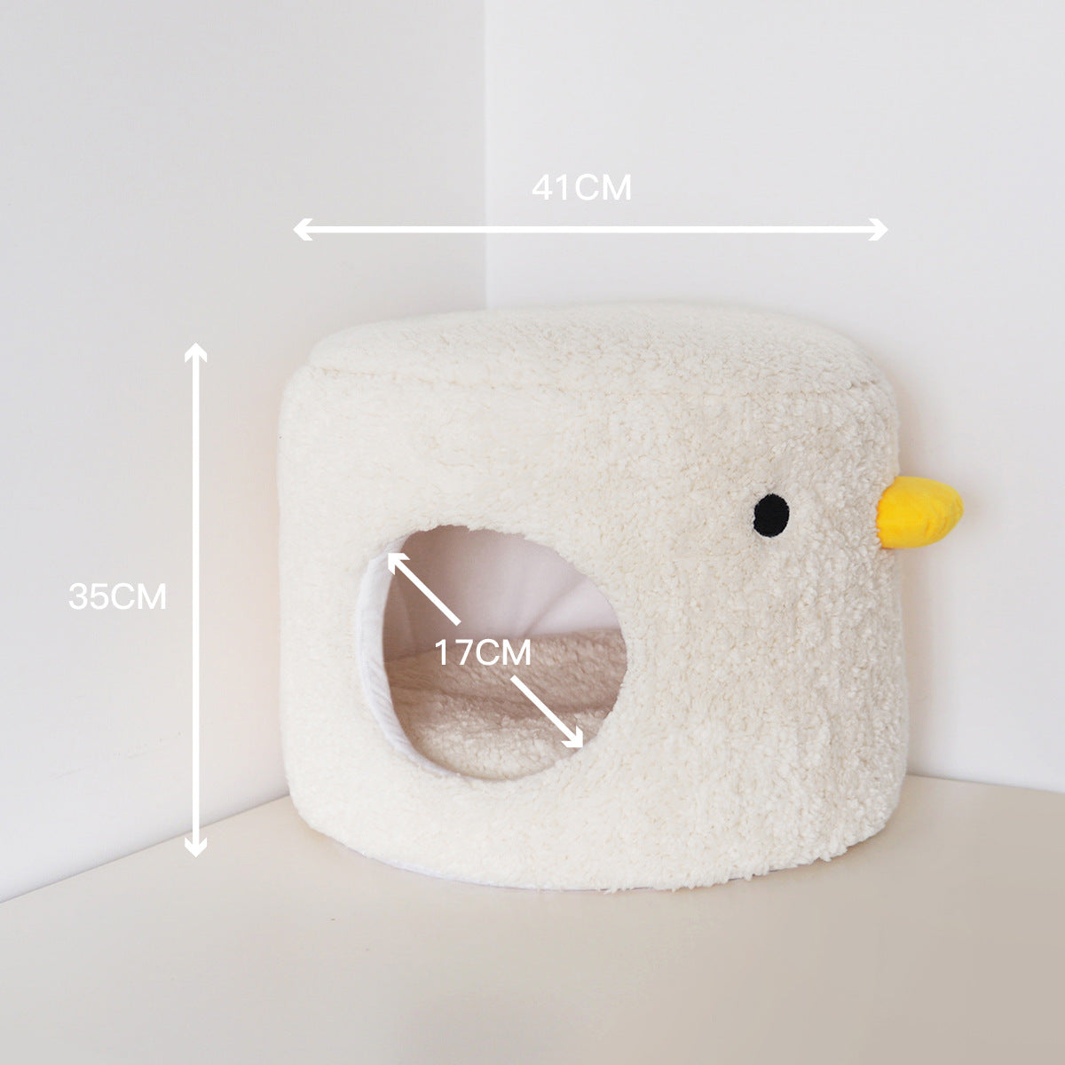 Cute Chicken Themed Cat Nest | Soft Cotton Fleece Pet Bed with Unique Design