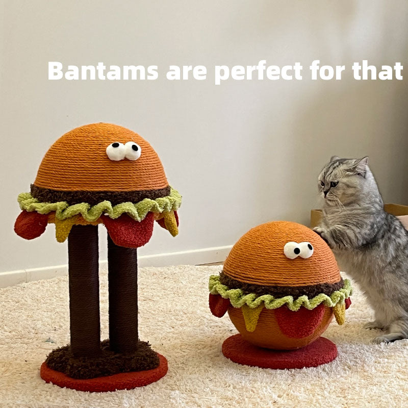 Hamburger Shape Cute Small Cat Scratcher for Indoor Cats