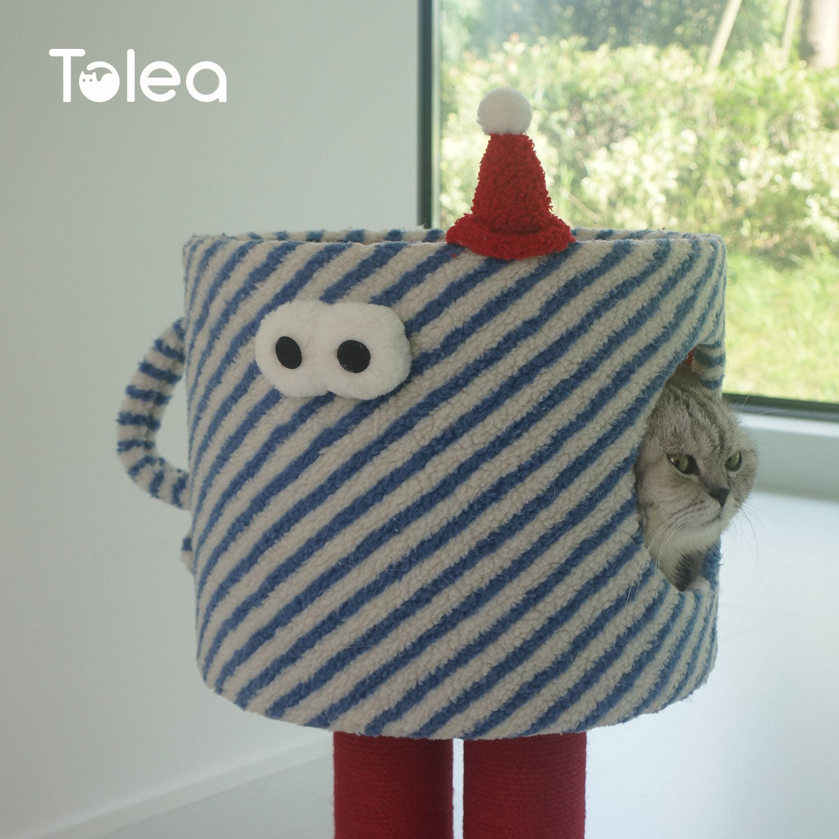 Tolea Monster Cup Cat Tree | Small Cat Condo with Scratching Posts