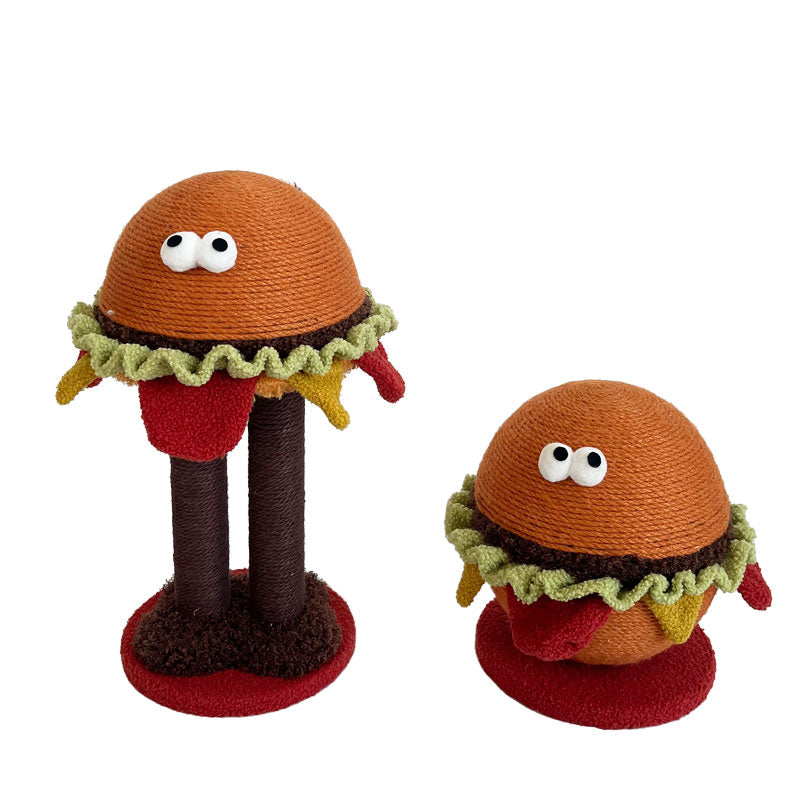 Hamburger Shape Cute Small Cat Scratcher for Indoor Cats