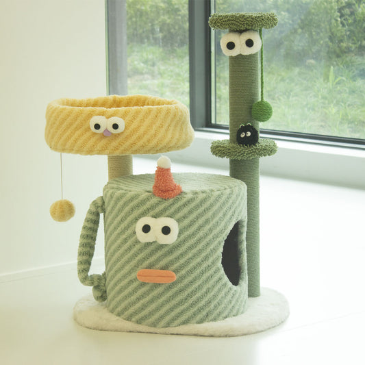 💚 The Ultimate Monster Cat Tree: Play, Relax, and Nap in Style