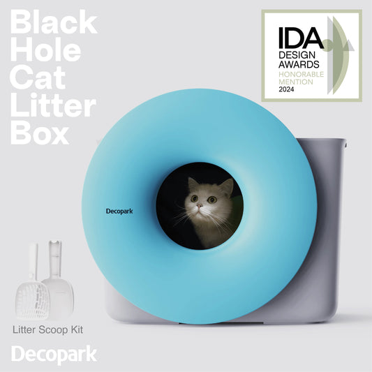 Modern Cat Litter Box with Scoop – Sleek & Odor Control Design