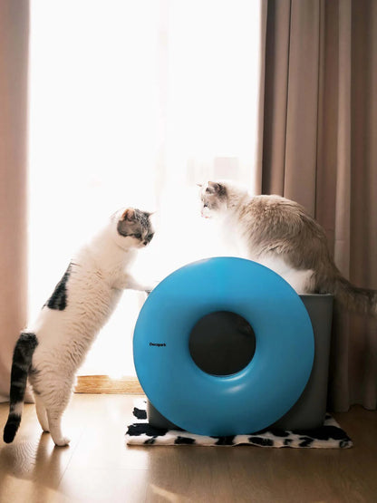 Modern Cat Litter Box with Scoop – Sleek & Odor Control Design