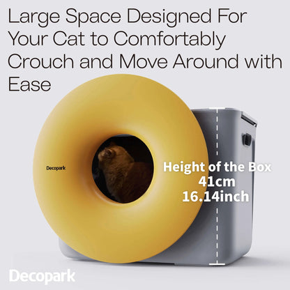 Modern Cat Litter Box with Scoop – Sleek & Odor Control Design