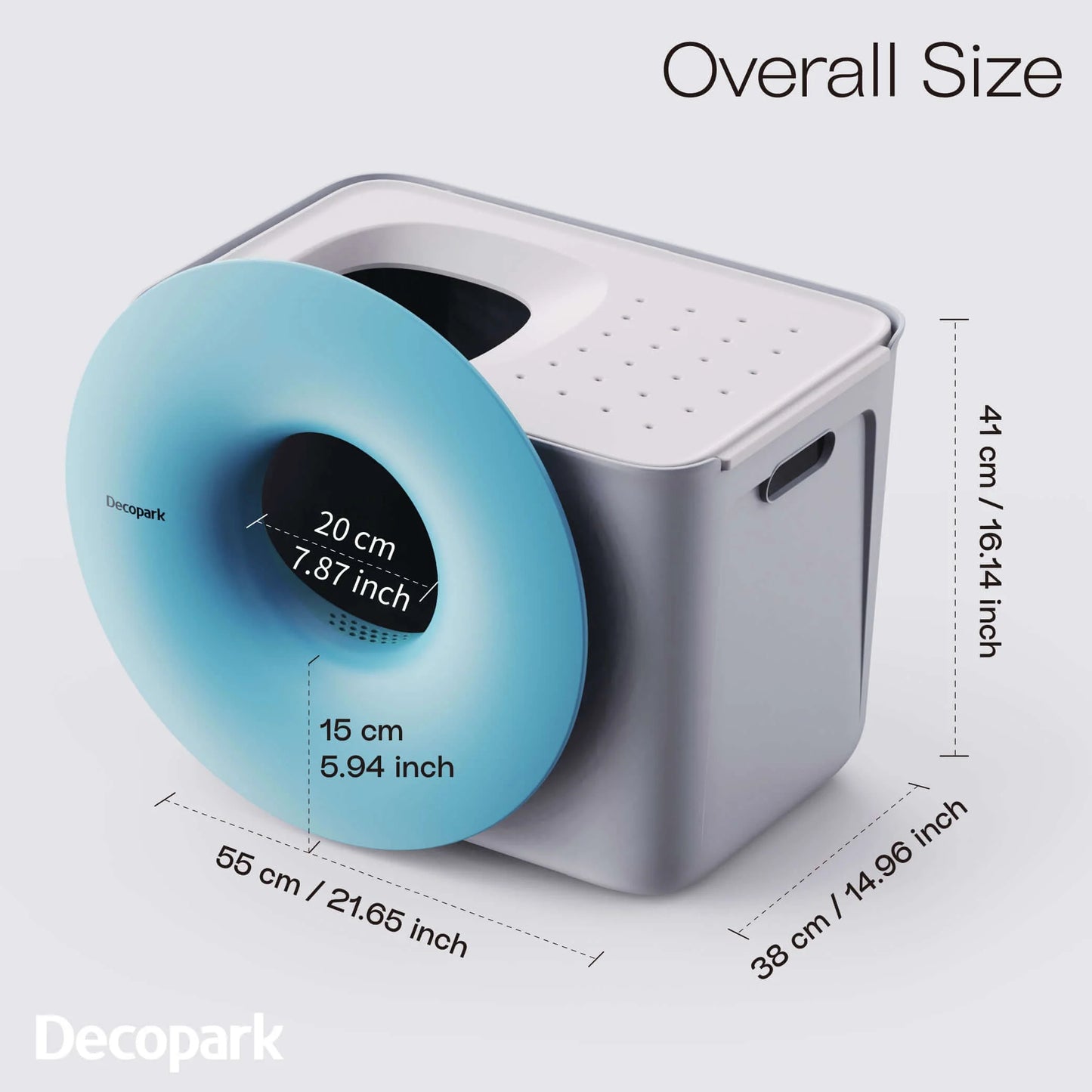 Modern Cat Litter Box with Scoop – Sleek & Odor Control Design