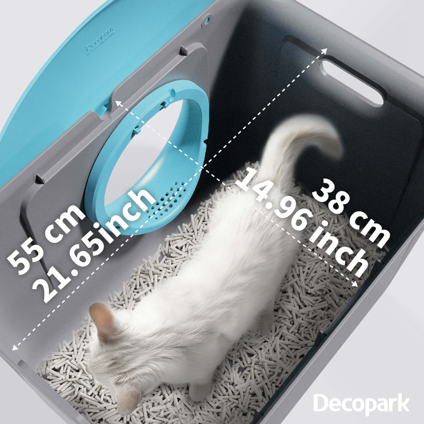 Modern Cat Litter Box with Scoop – Sleek & Odor Control Design