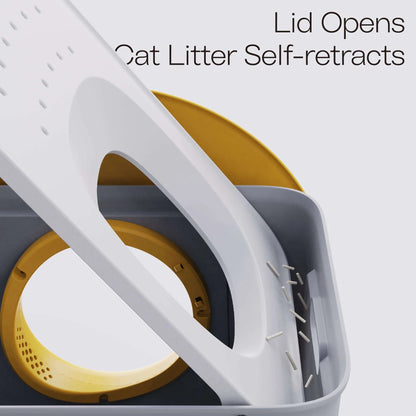 Modern Cat Litter Box with Scoop – Sleek & Odor Control Design