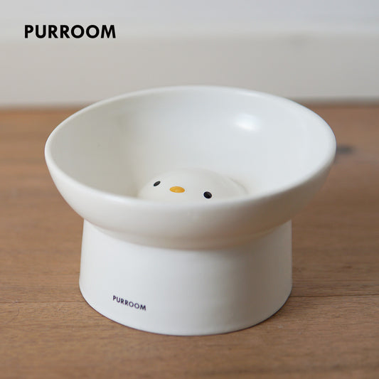 Cute Chicken Tangyuan Ceramic Cat Bowl | Dishwasher Safe Wet & Dry Food Dish