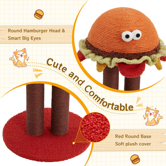 Hamburger Shape Cute Small Cat Scratcher for Indoor Cats