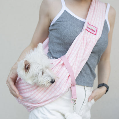 Macaron Cross-Body Pet Carrier Sling | Breathable 3D Fabric for Cats & Small Dogs (Up to 5KG)