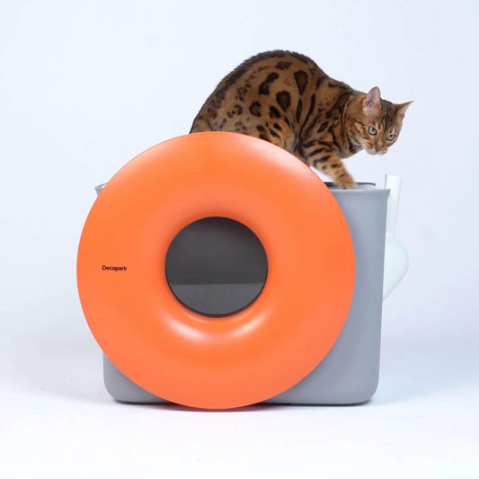 Modern Cat Litter Box with Scoop – Sleek & Odor Control Design