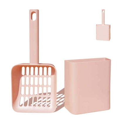 Stylish Cat Litter Scoop Set with Holder | Modern, Frosted ABS Plastic | Bestseller