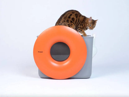 Modern Cat Litter Box with Scoop – Sleek & Odor Control Design