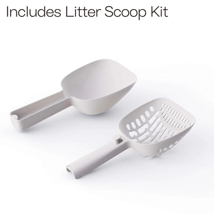 Modern Cat Litter Box with Scoop – Sleek & Odor Control Design
