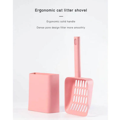 Modern Cat Litter Box with Scoop Set – White, Pink & Gray Options
