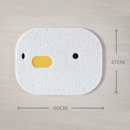 Cute Cartoon Chicken Cat Litter Mat | Eco-Friendly Litter Trapper with Non-Slip Base