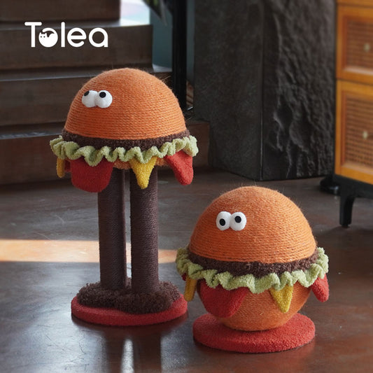 Hamburger Shape Cute Small Cat Scratcher for Indoor Cats