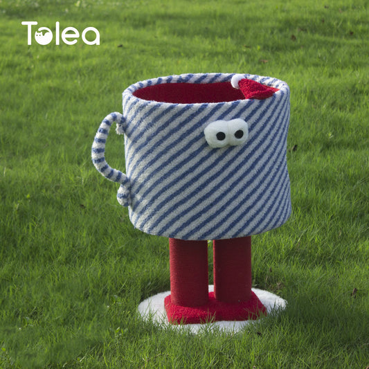 Tolea Monster Cup Cat Tree | Small Cat Condo with Scratching Posts
