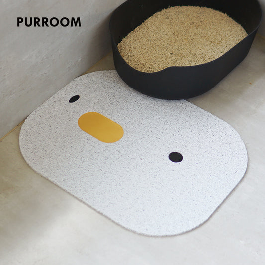 Cute Cartoon Chicken Cat Litter Mat | Eco-Friendly Litter Trapper with Non-Slip Base