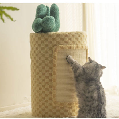 Cute & Quirky Cat House | Two-Level Pineapple Cat Bed with Scratching Mat