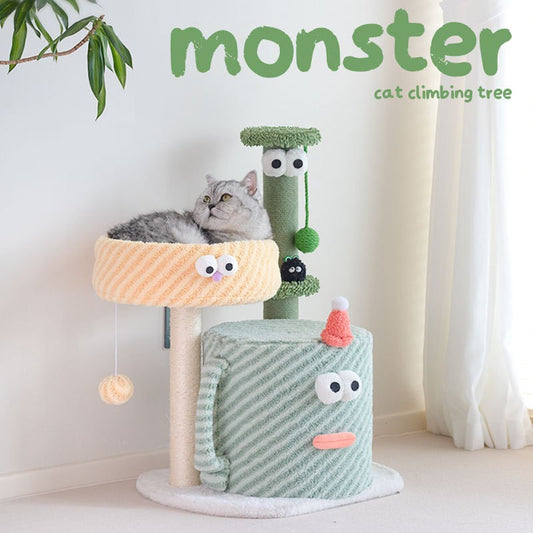 💚 The Ultimate Monster Cat Tree: Play, Relax, and Nap in Style